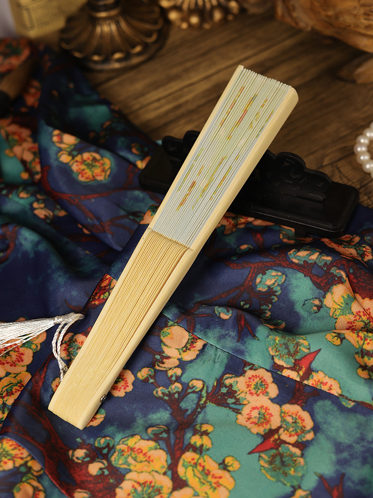 夏天扇子古风扇子折叠扇子古风折扇汉服扇新中式女扇舞蹈扇小扇子